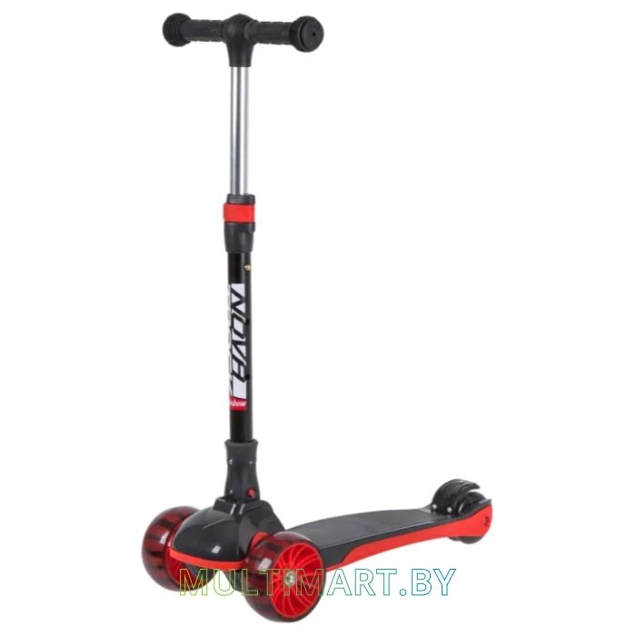 Самокат Novatrack RainBow Basic Black 120BB.RAINBOW.BRD20 (черный/красный, 2020)